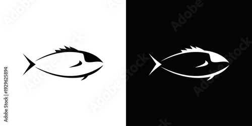 simple fish logo vector