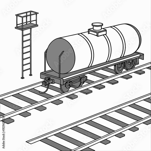Fuel handling rail terminal steel pipe tank car