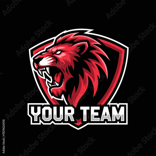 Red Lion Logo Design for Team.