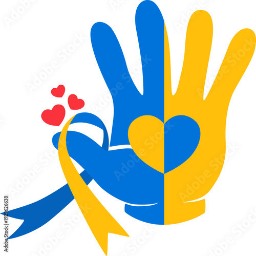 World down syndrome day illustration. Vector isolated.