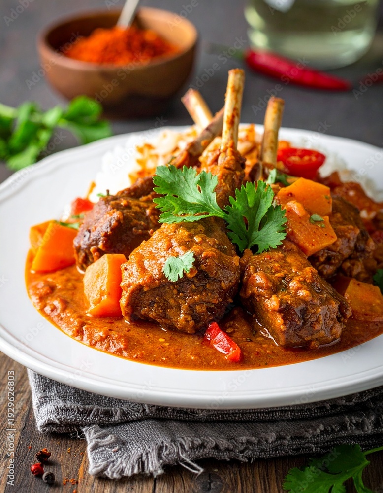 Fototapeta premium Indien – Rogan Josh mit Lamm