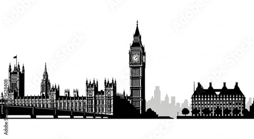 Stunning London cityscape with iconic Big Ben and Parliament buildings