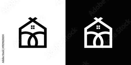 simple house and building logo vector