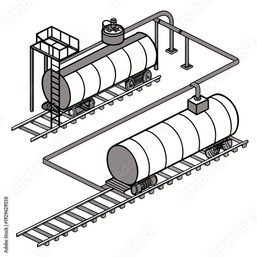 Fuel logistics rail yard with pipeline and tanker cars