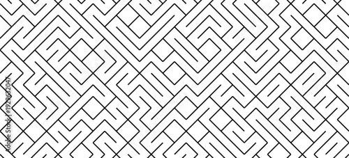 Black slant parallel dynamic random line elements in seamless background texture isolated on a white background. Minimalist abstract pattern with edit stroke. Geometric vector illustration