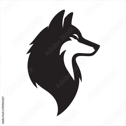 majestic Wolf vector silhouette outline logo idea concept collection. abstract icon illustration