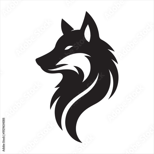 majestic Wolf vector silhouette outline logo idea concept collection. abstract icon illustration