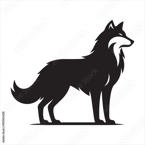 majestic Wolf vector silhouette outline logo idea concept collection. abstract icon illustration