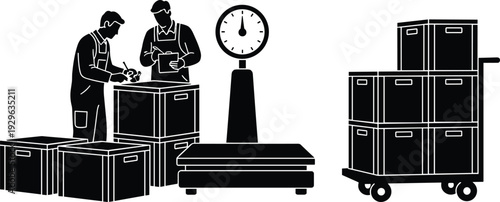 Set Of Eight Vector Shipping And Packaging Warning Labels Featuring Keep Dry Handle With Care Fragile Recyclable Caution And Proper Disposal Instructions Icons