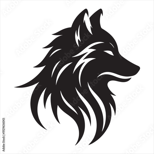 majestic Wolf vector silhouette outline logo idea concept collection. abstract icon illustration
