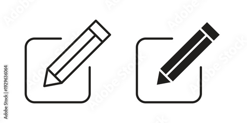Edit icons In Trendy Design Vector Eps 10, Editable Stroke and solid flat.