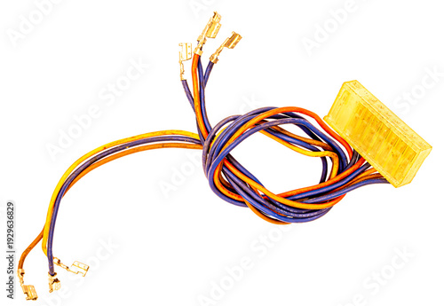 Wallpaper Mural Cut insulated colorful wires isolated on white background, clipping path Torontodigital.ca