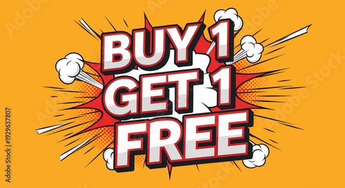 Vibrant Sale Advertisement with Explosive Graphics and Special Offer