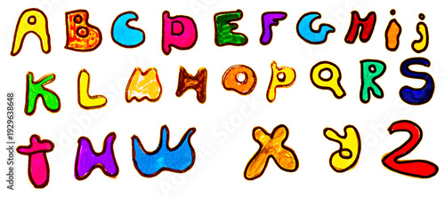 Wallpaper Mural Alphabet png hand drawn doodle font typography set	 Torontodigital.ca