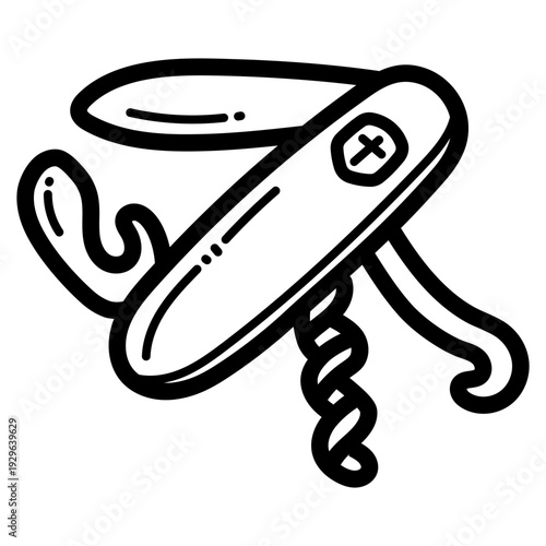 swiss army knife illustration