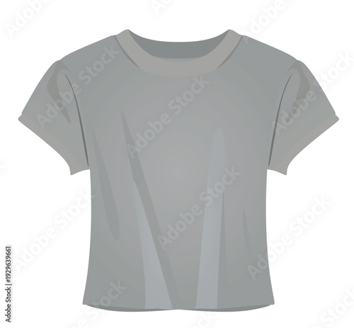 Grey women crop top. vector illustration