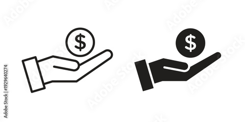 Investment icons In Trendy Design Vector Eps 10, Editable Stroke and solid flat.