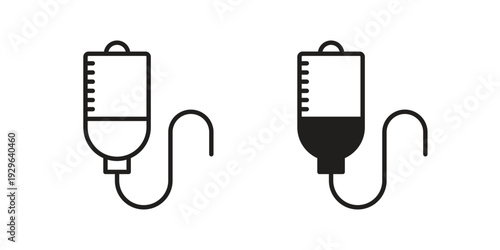 IV drip icons In Trendy Design Vector Eps 10, Editable Stroke and solid flat.