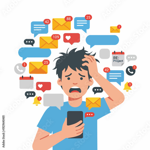 Representation of phone addiction and digital stress