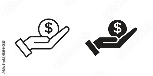 loan icons In Trendy Design Vector Eps 10, Editable Stroke and solid flat.