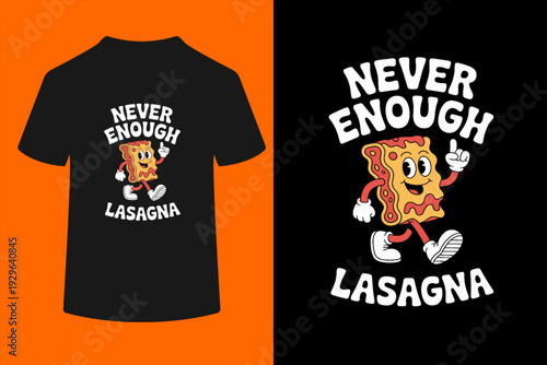 Funny Lasagna Retro Premium Tri-Blend T-Shirt
