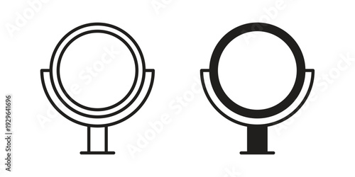 Mirror icons In Trendy Design Vector Eps 10, Editable Stroke and solid flat.