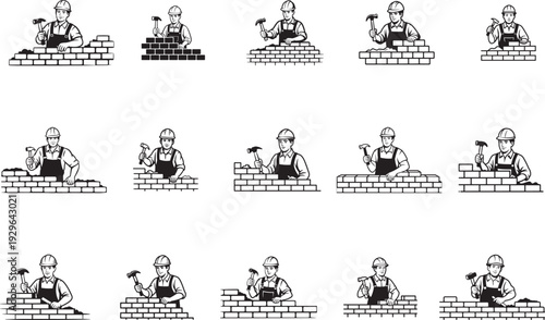 Construction Worker Clipart Svg Bundle