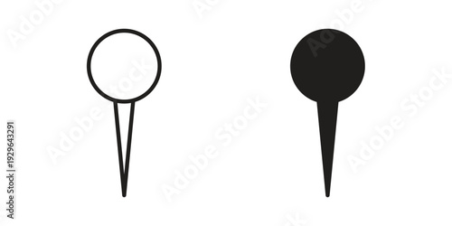Pin icons In Trendy Design Vector Eps 10, Editable Stroke and solid flat.