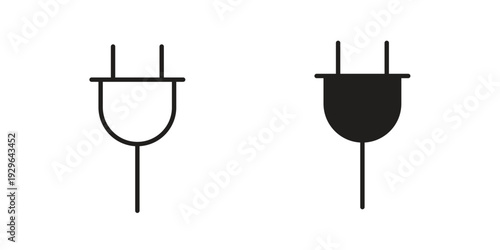 Plug adapter icons In Trendy Design Vector Eps 10, Editable Stroke and solid flat.
