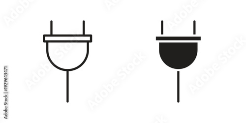 Plug icons In Trendy Design Vector Eps 10, Editable Stroke and solid flat.