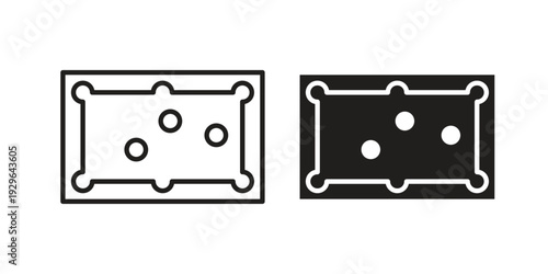 Pool table icons In Trendy Design Vector Eps 10, Editable Stroke and solid flat.