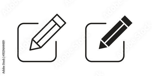 Register icons In Trendy Design Vector Eps 10, Editable Stroke and solid flat.
