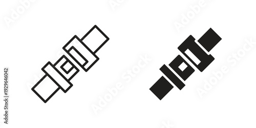 Seatbelt icons In Trendy Design Vector Eps 10, Editable Stroke and solid flat.