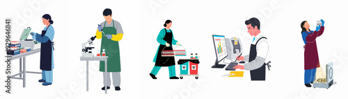 Diverse Scientists and Lab Technicians Conduct Experiments, Analyze Samples, and Manage Data in a Modern Research Facility