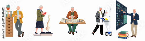 Experienced Older Adults Showcase Expertise Across Various Fields: Medicine, Business, Design, and Technology, Emphasizing Active Lifelong Learning