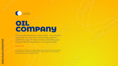 Professional Yellow Corporate Presentation Template For Automotive Oil Company Branding