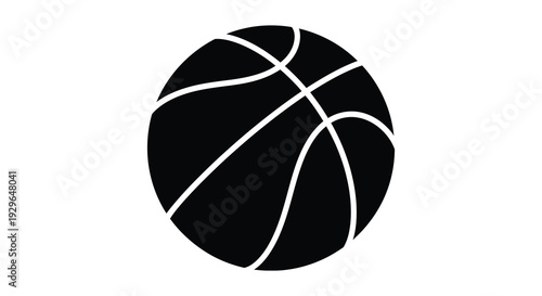 A stark black and white depiction of a classic basketball showcasing its textured surface and spherical form silhouette high quality professional