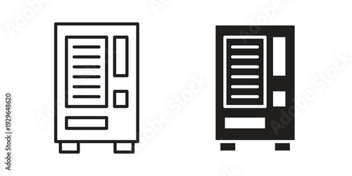 Vending machine icons In Trendy Design Vector Eps 10, Editable Stroke and solid flat.