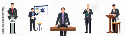 Official Communication: Public Speakers and Presenters Deliver Disease Prevention and Health Information at Press Conferences and Educational Events.