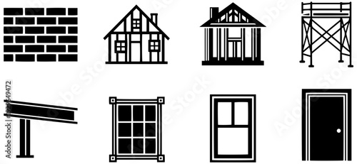 Modern house architectural elements and construction details