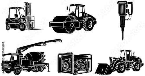 Heavy machinery equipment for construction and industry use