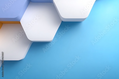 Wallpaper Mural Abstract Geometric Background with Hexagonal Shapes and Soft Colors Torontodigital.ca