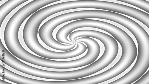 Hypnotic Swirling Vortex Background Animation - Black and White Spiral Motion