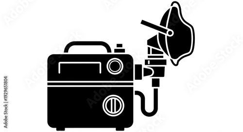 Portable vapor fog machine device for creating smoke and fog effects for parties and events in a compact and handle equipped design