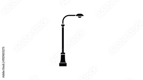 modern street light pole icon silhouette isolated urban outdoor lighting symbol for city road park and public infrastructure