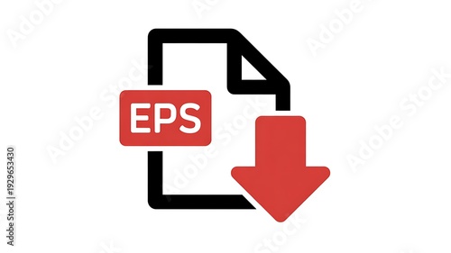 A graphic showing an eps file being downloaded into a folder