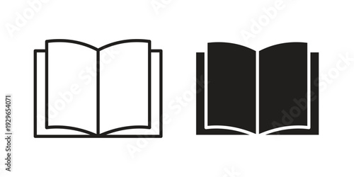 Book icons collection glyph and mixed vector Illustrations