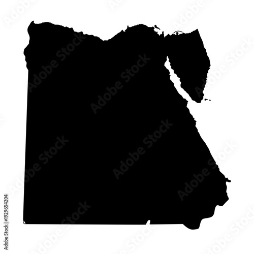 Egypt country map silhouette vector illustration