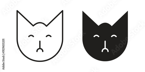 Cat icons collection glyph and mixed vector Illustrations