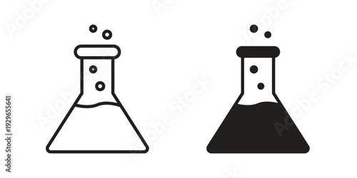 Chemistry icons collection glyph and mixed vector Illustrations